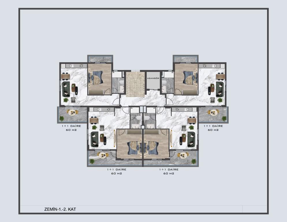 Modern project of five-storey residential complex in Pajallar district - Фото 11