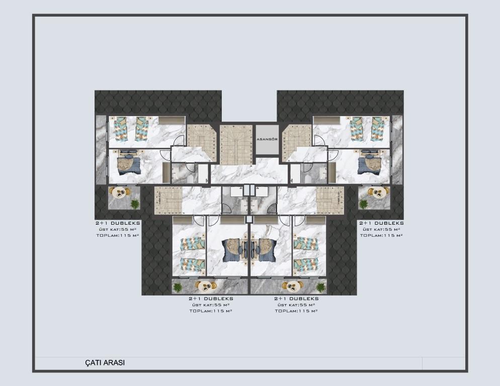 Modern project of five-storey residential complex in Pajallar district - Фото 13