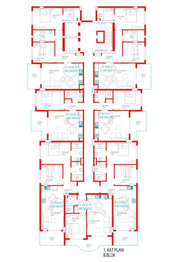 New project in classical style with rich infrastructure SİGNATURE in Oba - Фото 22