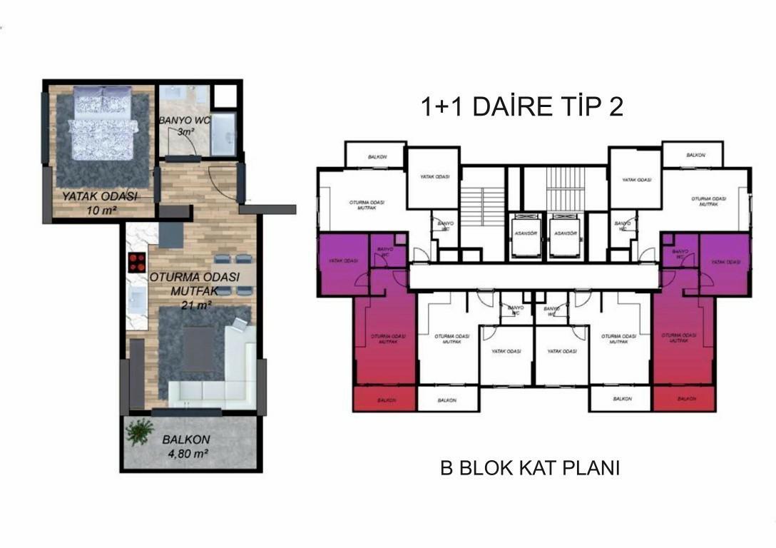 New residential complex in Mersin 300 meters from the beach - Фото 19