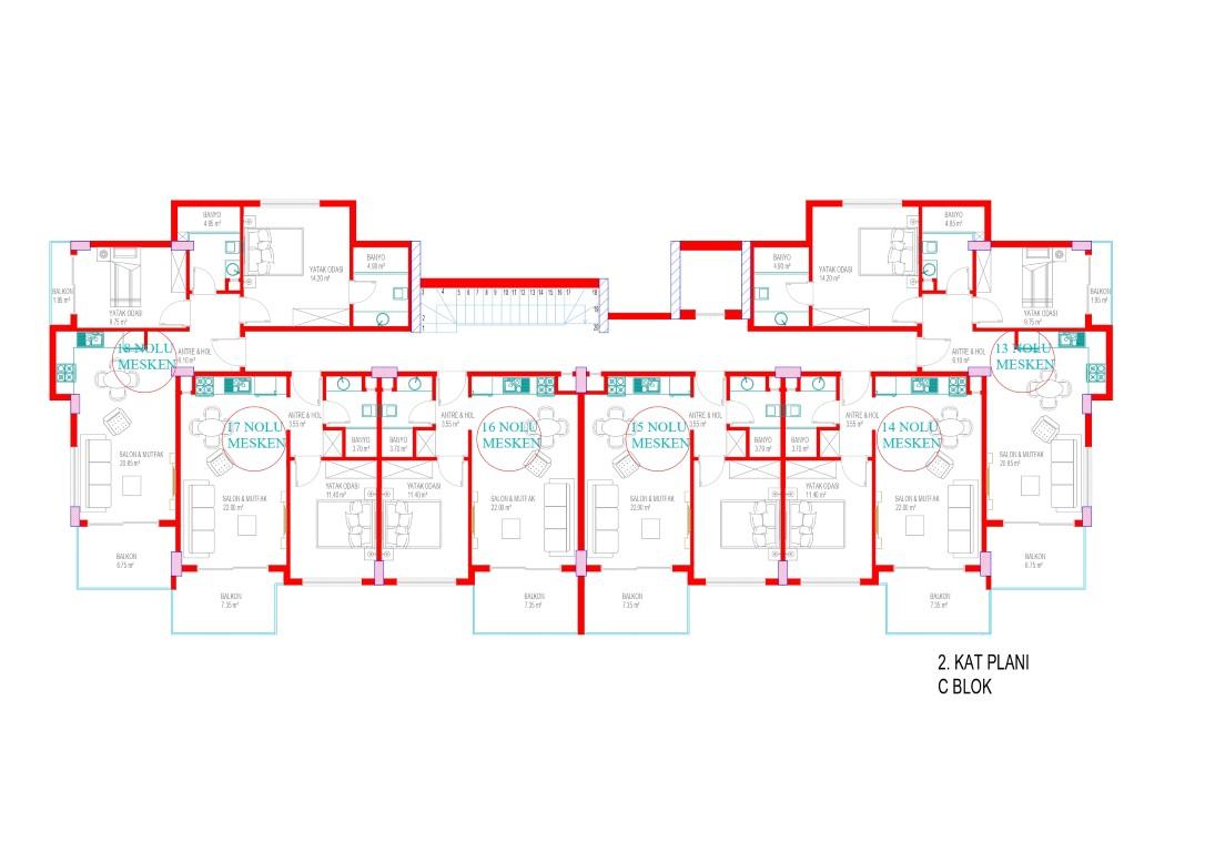 New project in classical style with rich infrastructure SİGNATURE in Oba - Фото 27