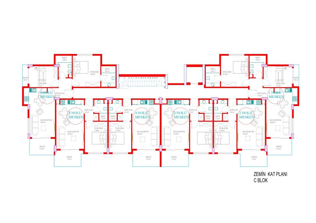 New project in classical style with rich infrastructure SİGNATURE in Oba - Фото 25