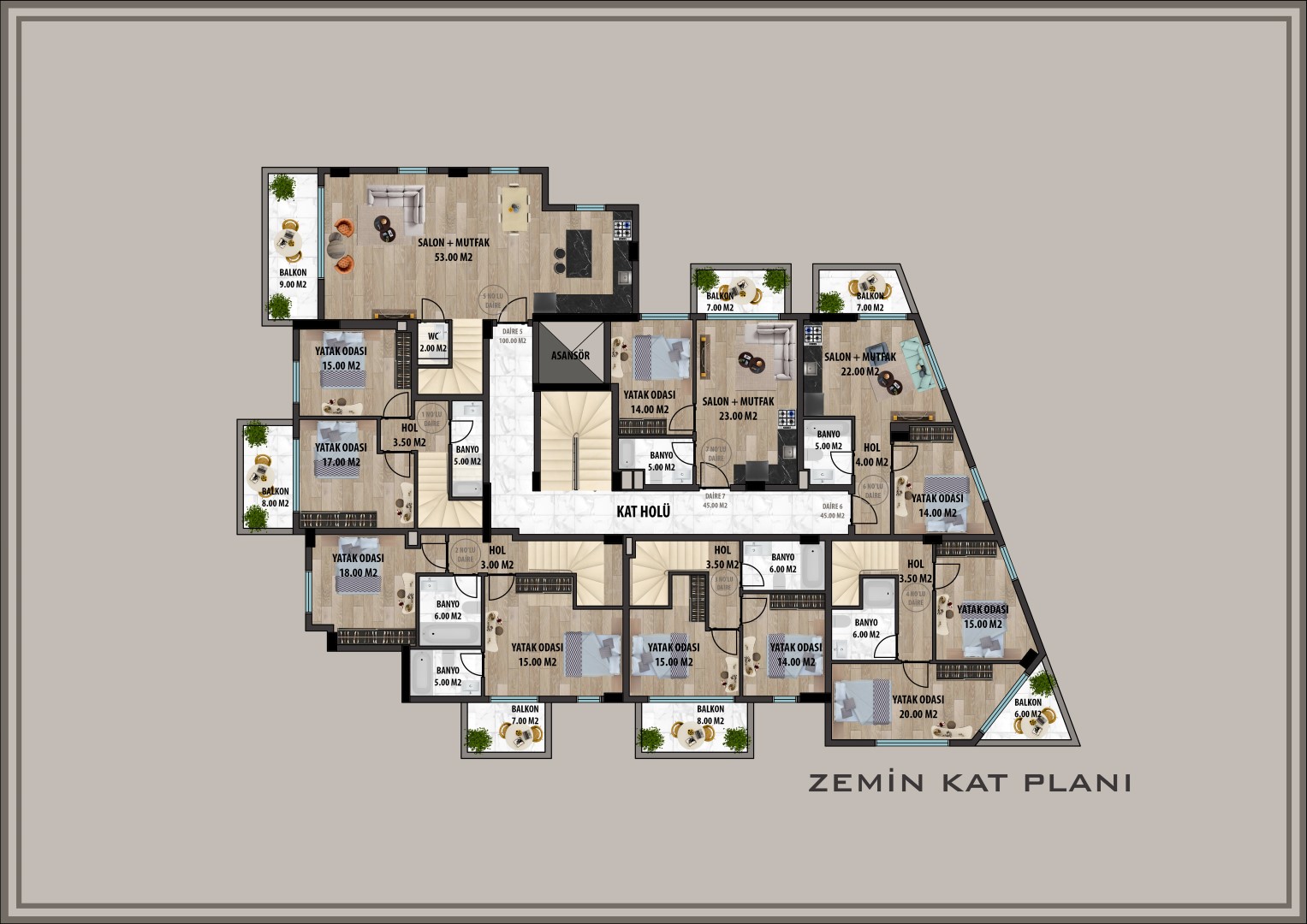 Project of a residential complex overlooking the sea and covered parking - Фото 12