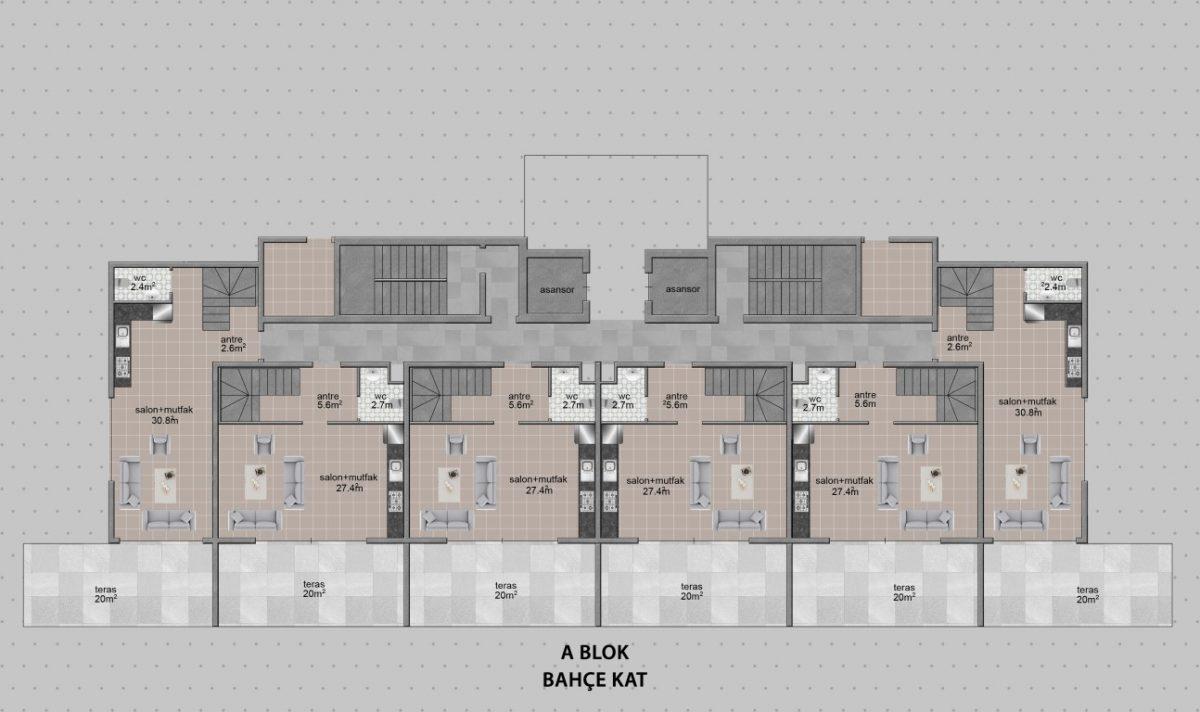 New residential complex in Turkey next to the pine forest in the area of Avsallar, Alanya (Plans 1+1, 2+1, 3+1) - Фото 14