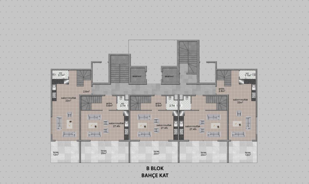 New residential complex in Turkey next to the pine forest in the area of Avsallar, Alanya (Plans 1+1, 2+1, 3+1) - Фото 19