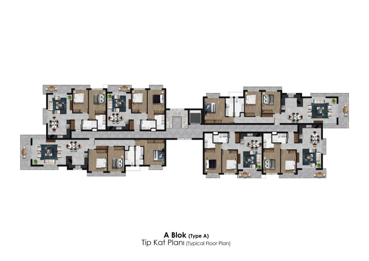 New residential complex in Northern Cyprus with spacious layout - Фото 16