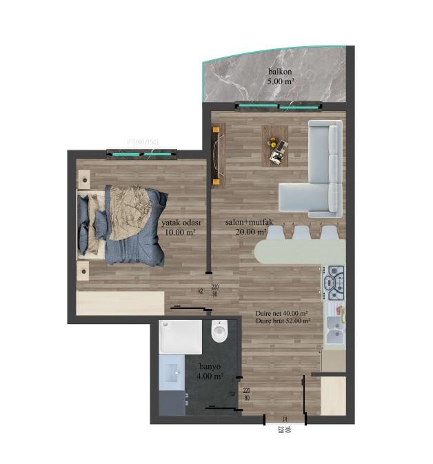 New modern complex with plans 1+1, 2+1 in the Kargyjak area - Фото 14