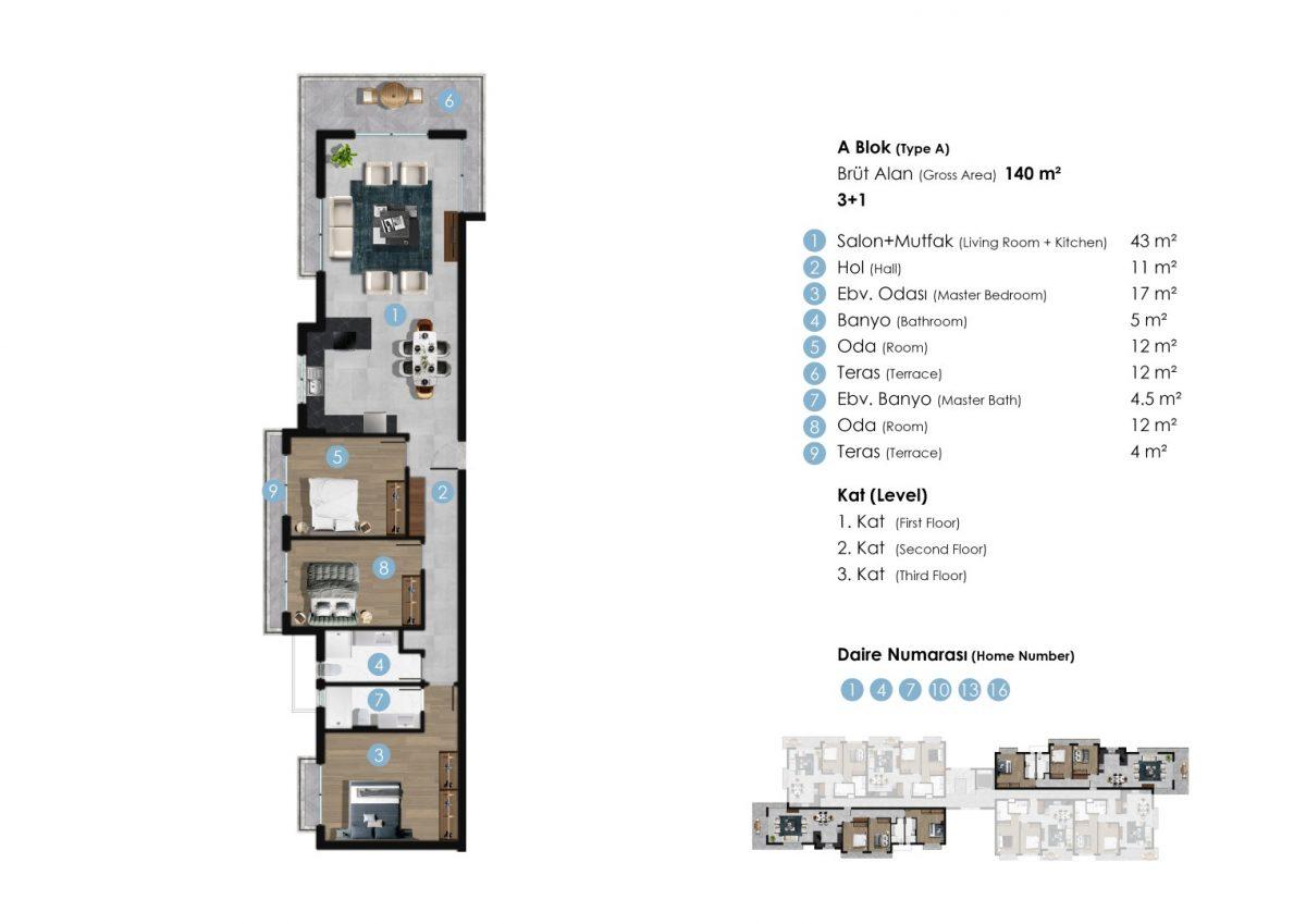 New residential complex in Northern Cyprus with spacious layout - Фото 19