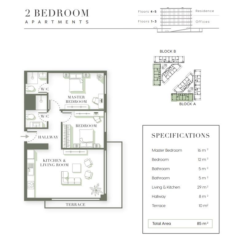 Prestigious residential complex in the center of the town of Girne in Northern Cyprus - Фото 20