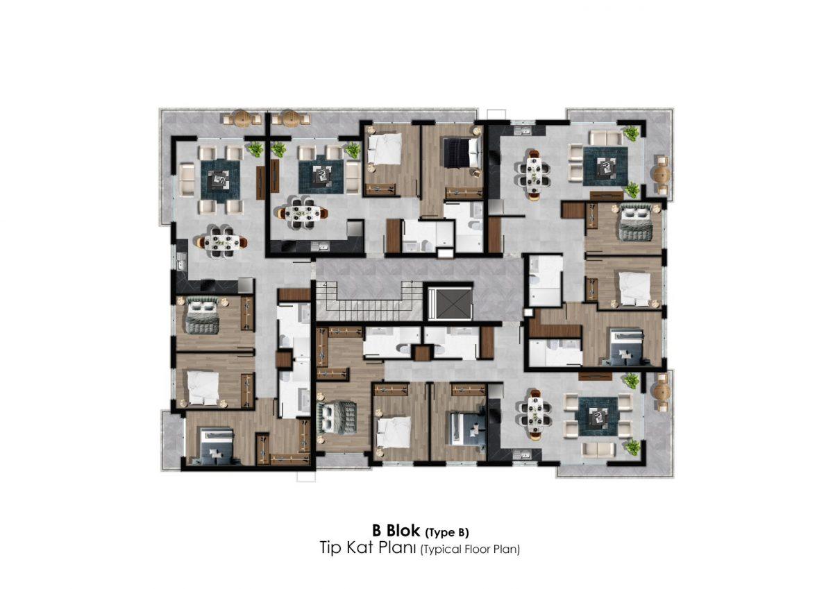 New residential complex in Northern Cyprus with spacious layout - Фото 23