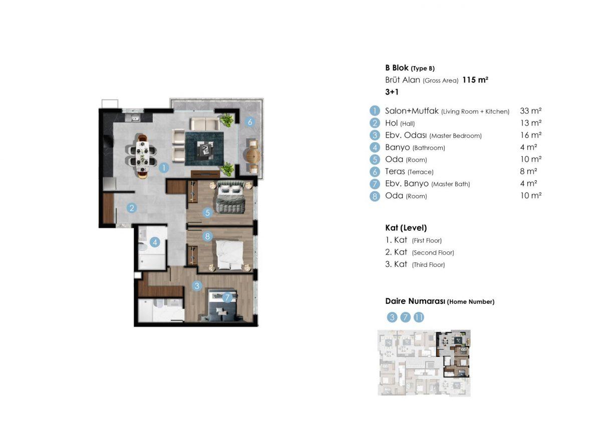 New residential complex in Northern Cyprus with spacious layout - Фото 26