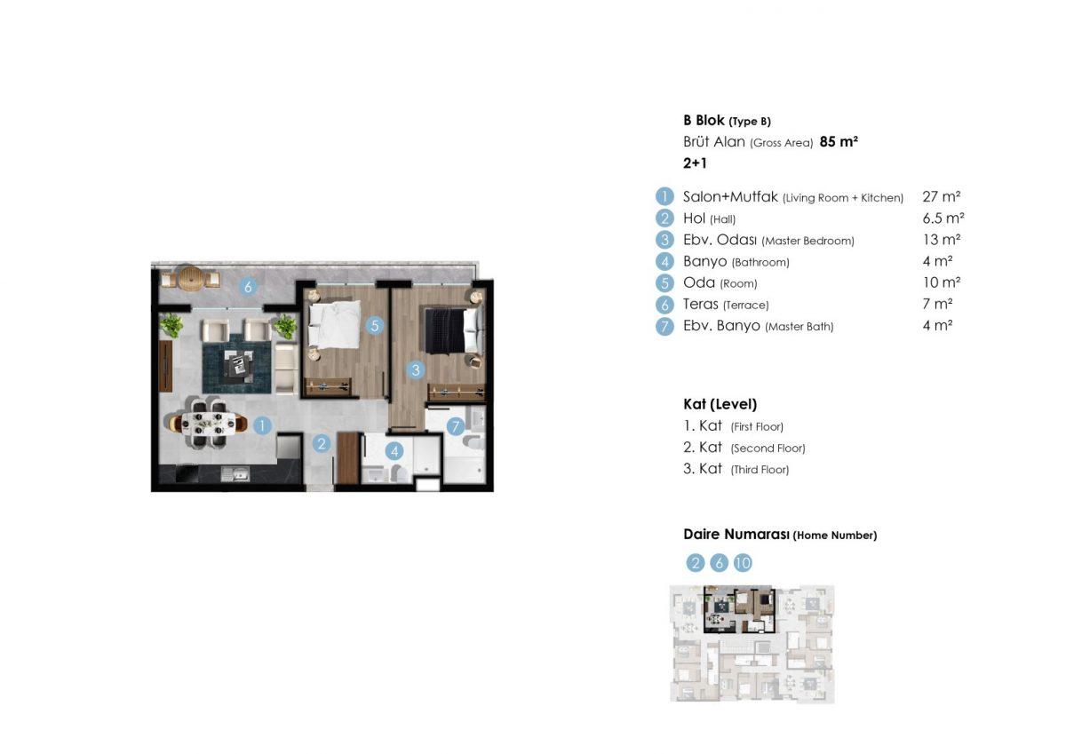 New residential complex in Northern Cyprus with spacious layout - Фото 25