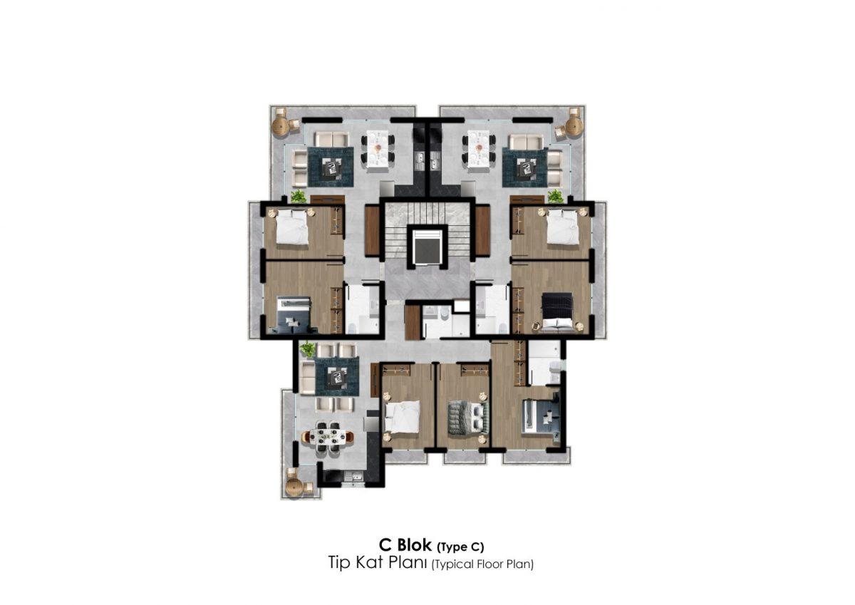 New residential complex in Northern Cyprus with spacious layout - Фото 20