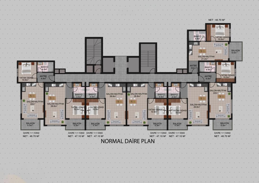 Modern project in Turkey at the construction stage, in the district of Pajallar, Alanya - Фото 32