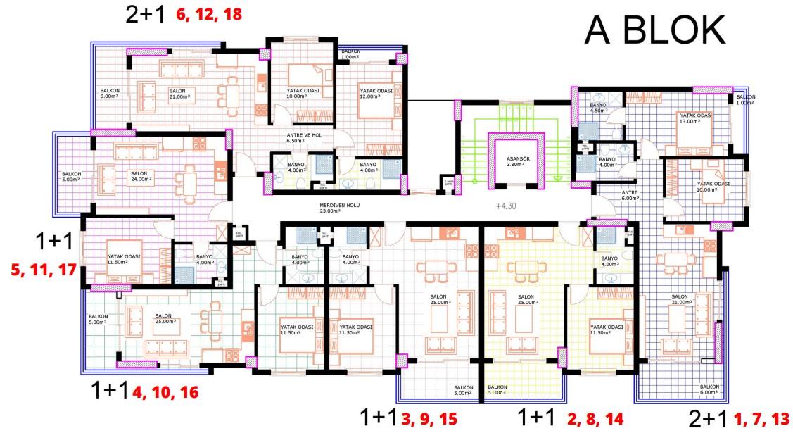 Modern residential complex under construction in Oba district - Фото 17