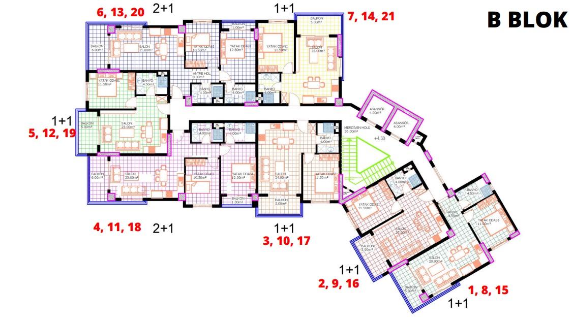 Modern residential complex under construction in Oba district - Фото 21