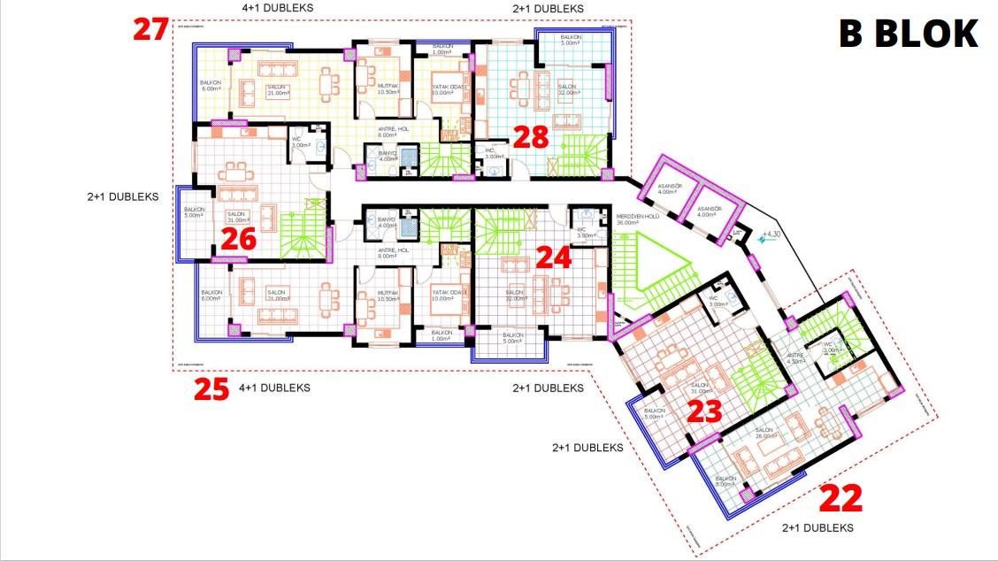 Modern residential complex under construction in Oba district - Фото 22