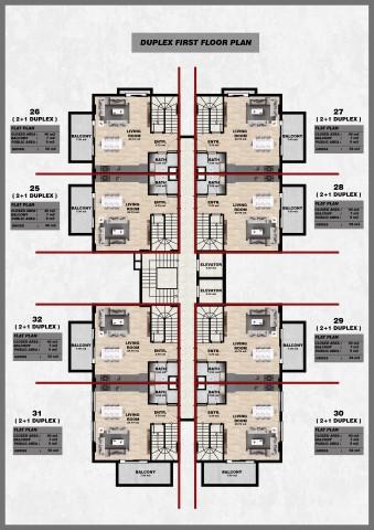 New project in Oba district with modern infrastructure and plans 1+1, 3+1 - Foto 23