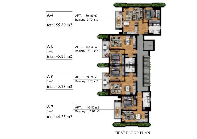 Apartments 1+1, 2+1 in Alanya, Oba district - Фото 9