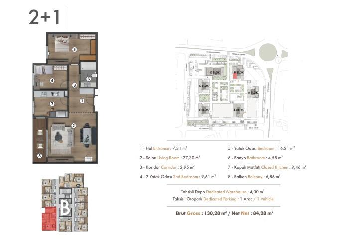 High-rise house in Istanbul, with spacious apartments of 1+1, 2+1, 3+1 - Фото 23