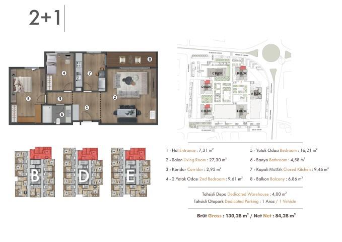 High-rise house in Istanbul, with spacious apartments of 1+1, 2+1, 3+1 - Фото 24