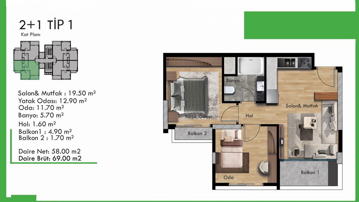 New investment project with apartments 2+1 in Mezitli, Mersin - Фото 25