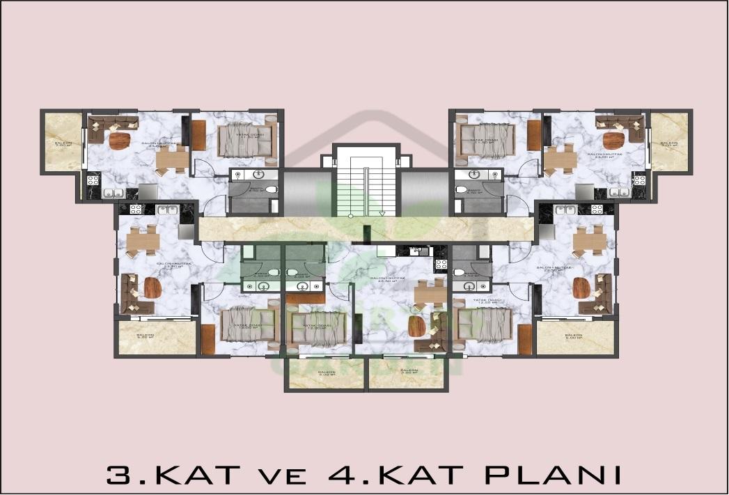 New project with apartments 1+1 in a quiet area of Demirtaş - Фото 19