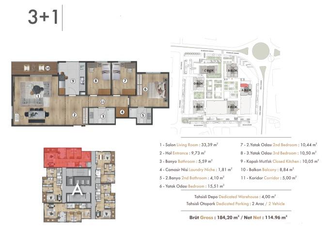 High-rise house in Istanbul, with spacious apartments of 1+1, 2+1, 3+1 - Фото 25