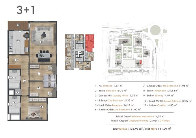 High-rise house in Istanbul, with spacious apartments of 1+1, 2+1, 3+1 - Фото 26