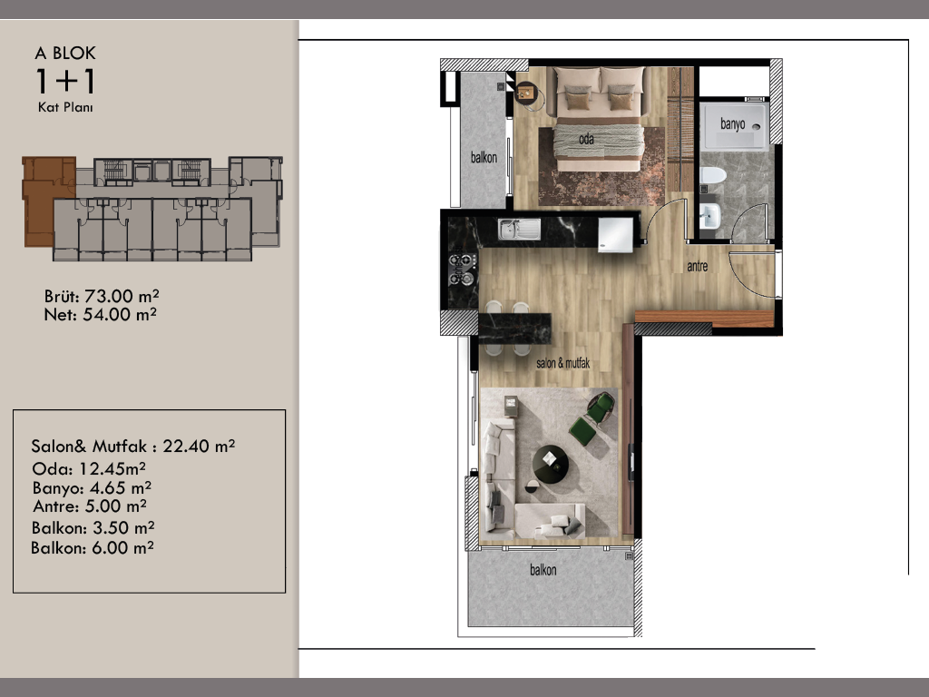 New cozy residence in the area of Arpachbakhsheesh, with apartments of 1+1 floor area of 65 m2 - Фото 13