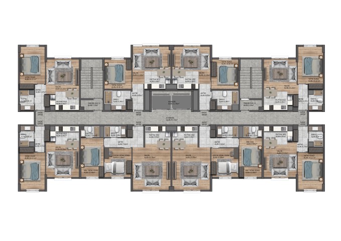 Project of a modern residential complex in Istanbul, apartments 1+1, 2+1 - Фото 19