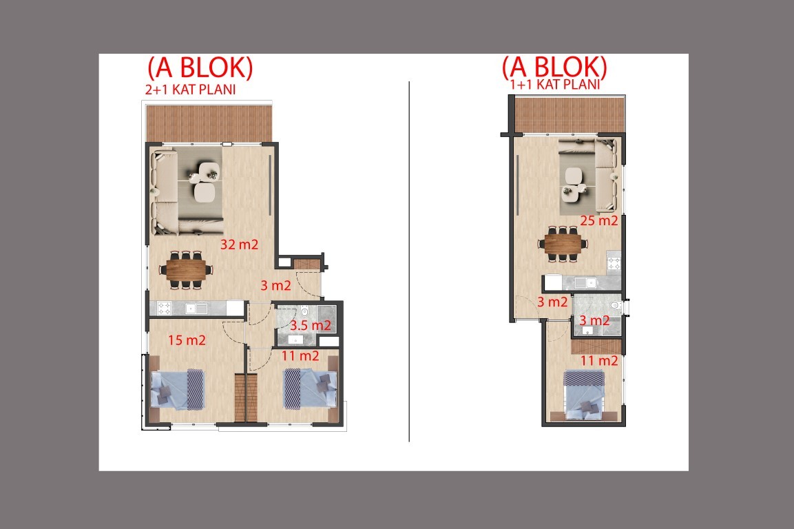 New residence in Northern Cyprus in the picturesque foothills of Alsanjak, apartments 1+1, 2+1 - Фото 11