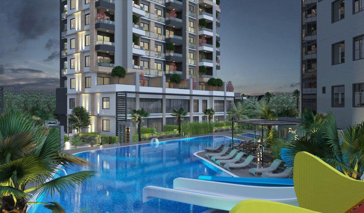 New residential complex in a quiet area of the city of Mersin, with plans 1+1, 2+1 and 3+1 - Фото 4