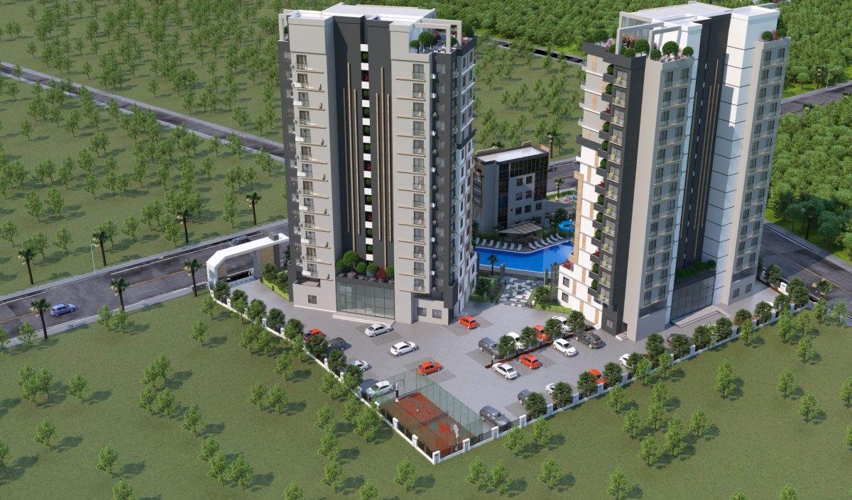 New residential complex in a quiet area of the city of Mersin, with plans 1+1, 2+1 and 3+1 - Фото 2