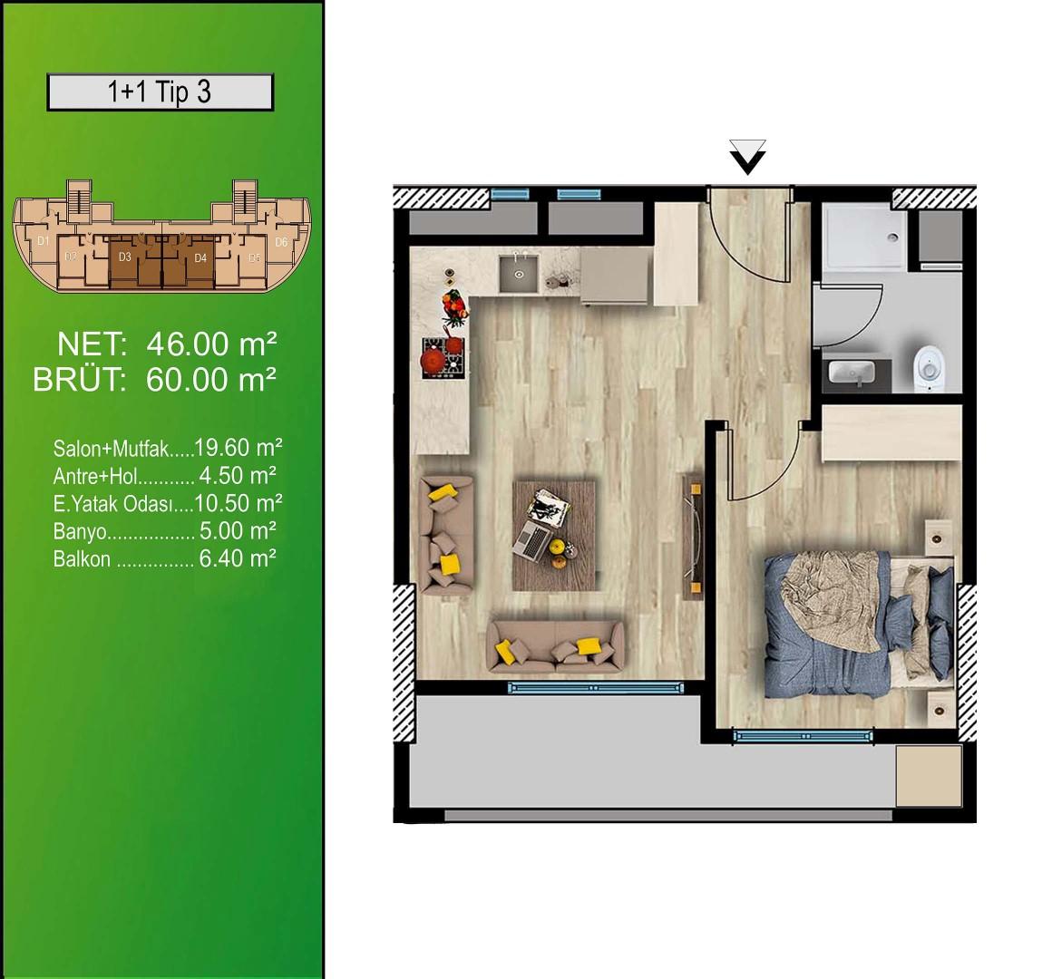 New high-rise residential complex with apartments 1+1 by the sea - Фото 36