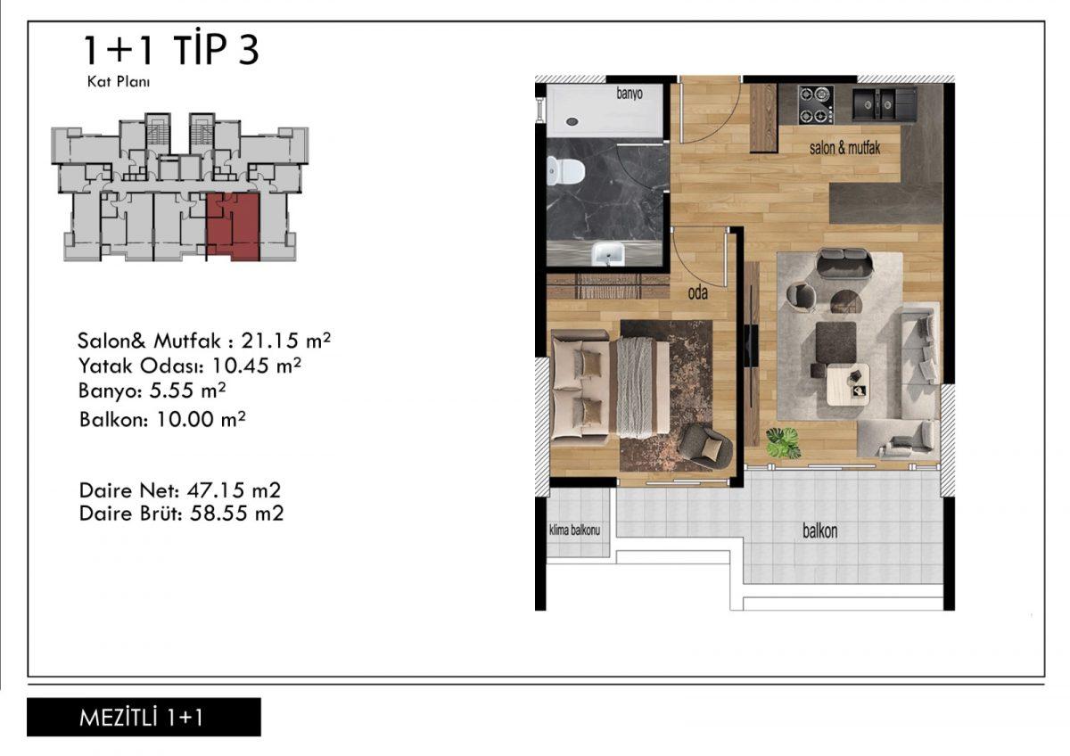 New residential development for investment in Mezitli district - Фото 26