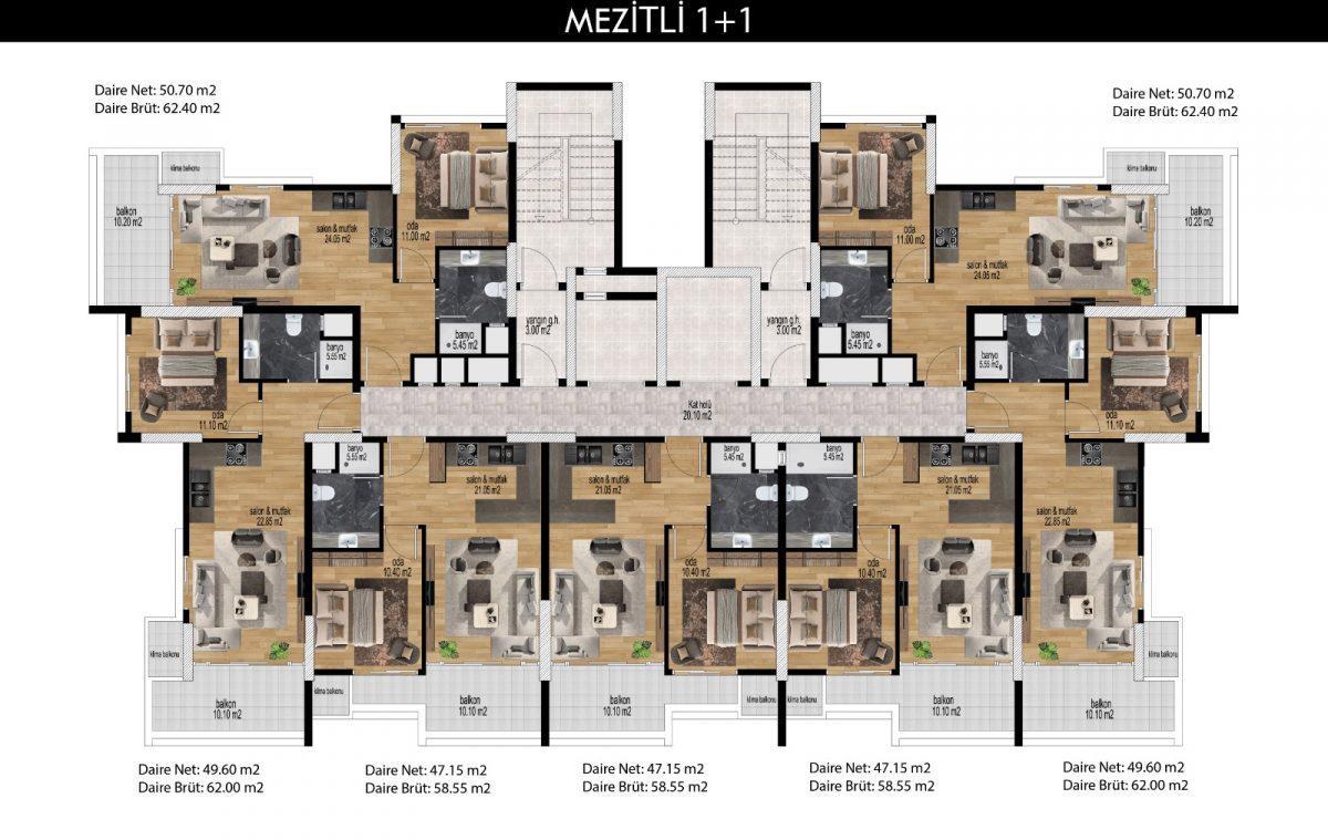 New residential development for investment in Mezitli district - Фото 29