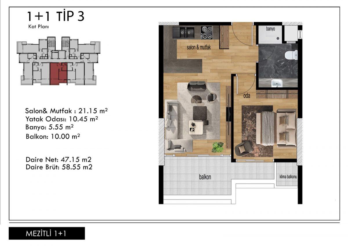 New residential development for investment in Mezitli district - Фото 28