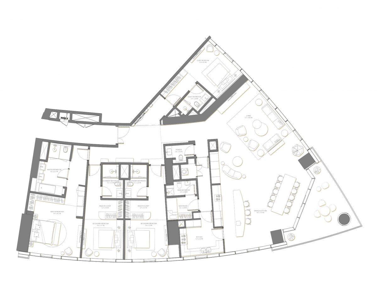 New project for a large multifunctional complex located in the coastal area of Dubai - Фото 31