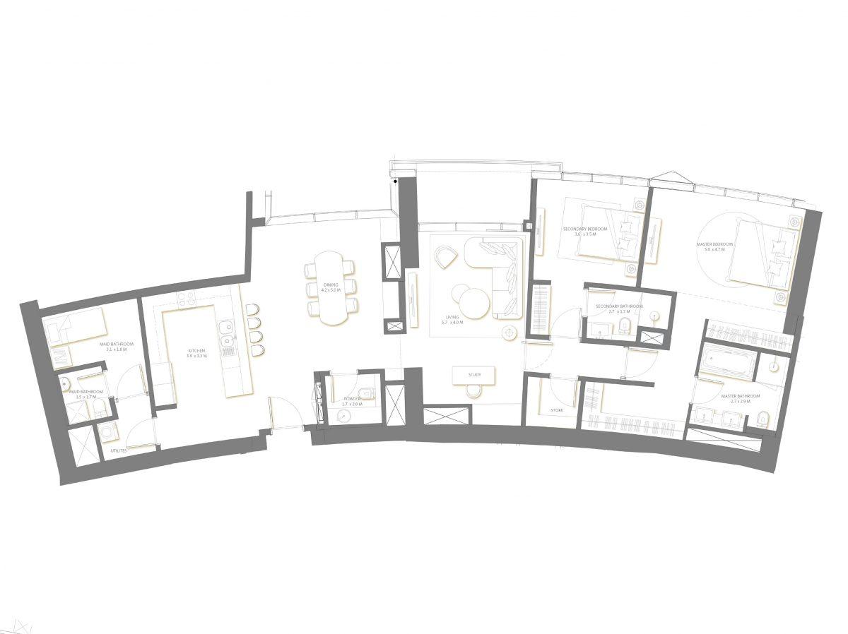 New project for a large multifunctional complex located in the coastal area of Dubai - Фото 26