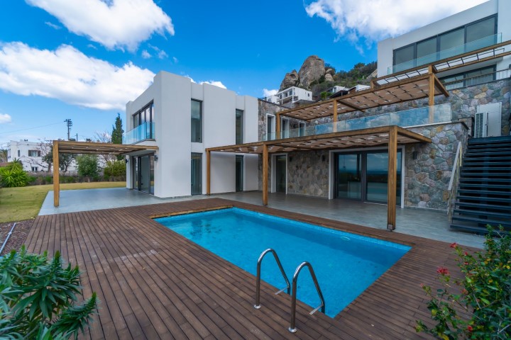 New complex of villas in Bodrum, with panoramic views of the sea and mountains - Фото 10