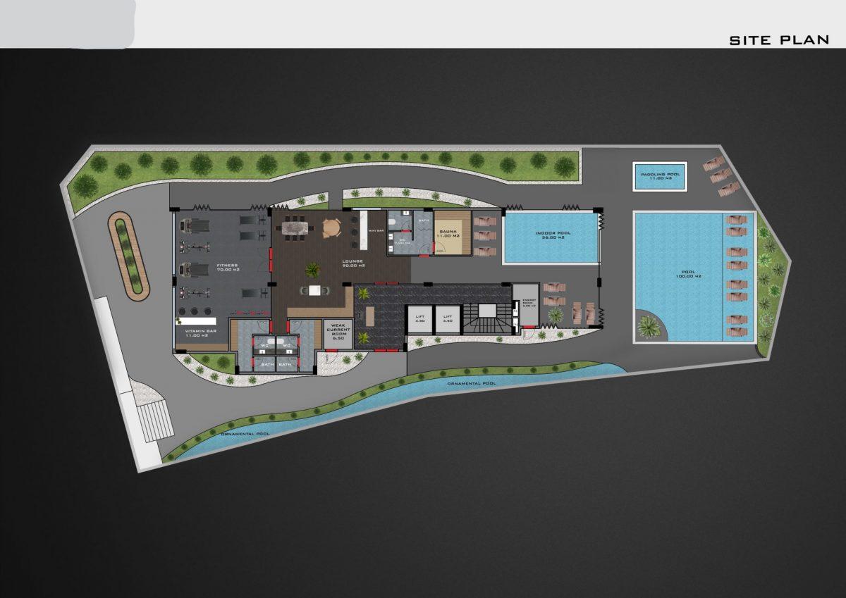 Apartment planning 2+1, 78 m2 in the center of Alanya - Фото 26