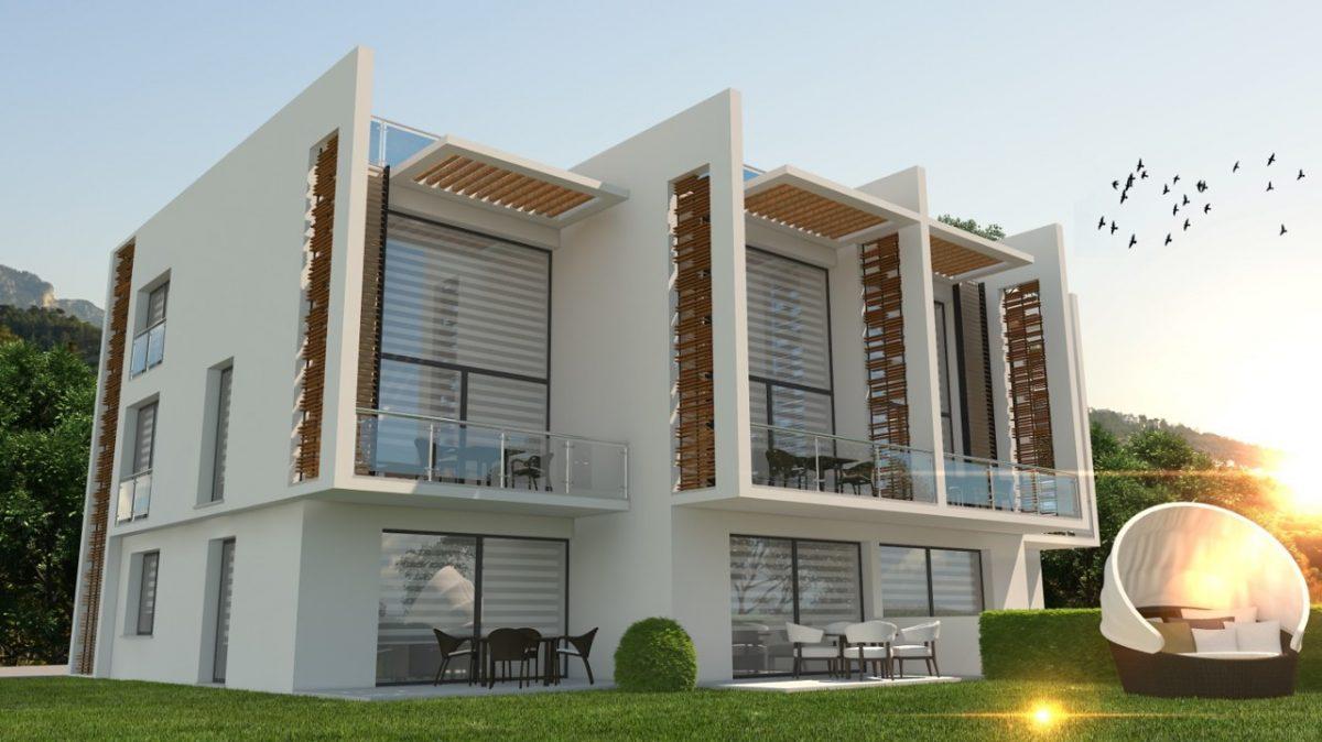 Project of a modern residential complex in Northern Cyprus in the area of Esentepe, apartment layout 2+1 - Фото 9