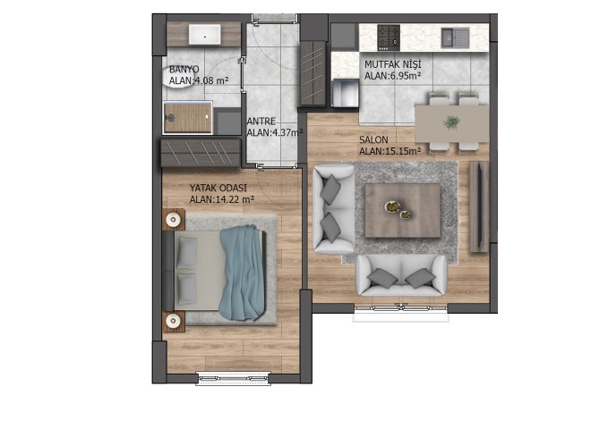 Project of a modern residential complex in Istanbul, apartments 1+1, 2+1 - Фото 21