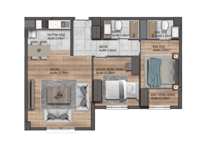 Project of a modern residential complex in Istanbul, apartments 1+1, 2+1 - Фото 22