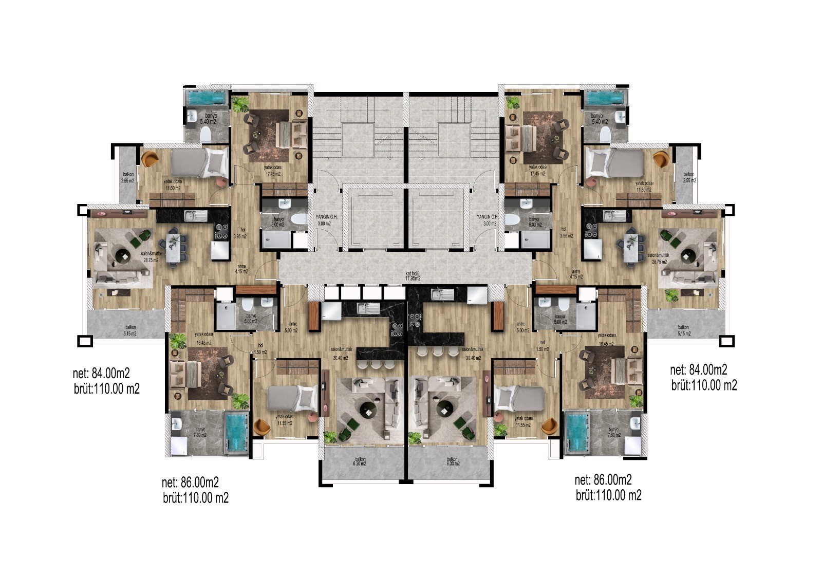 New residential complex with 2+1 spacious apartments in Tomyuk district - Фото 7