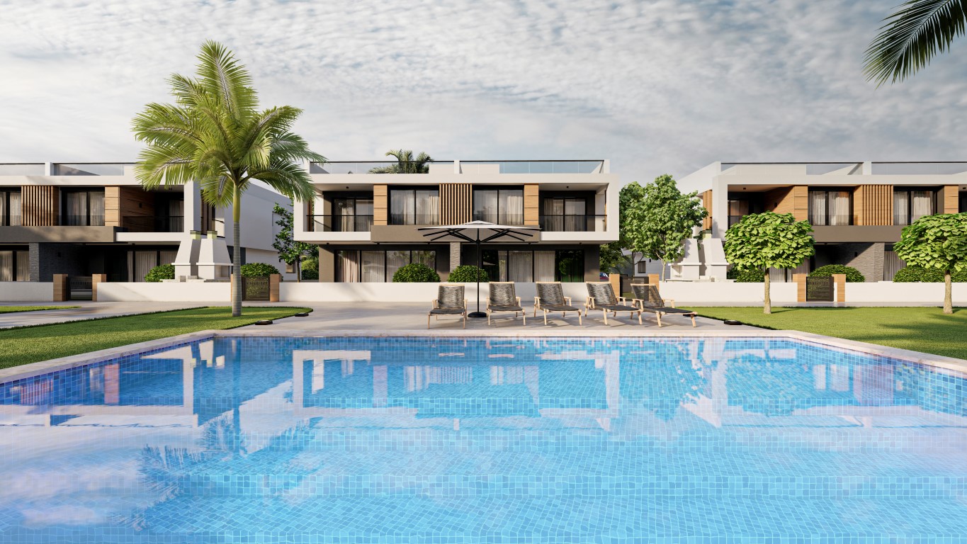 Project of a modern residential complex in Northern Cyprus in the area of Famagusta, apartment layout 1+1, 2+1 - Фото 14