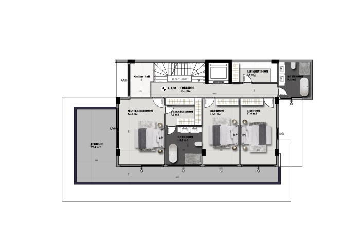 Construction of villas in the Bektas area, 5+2 apartments - Фото 8