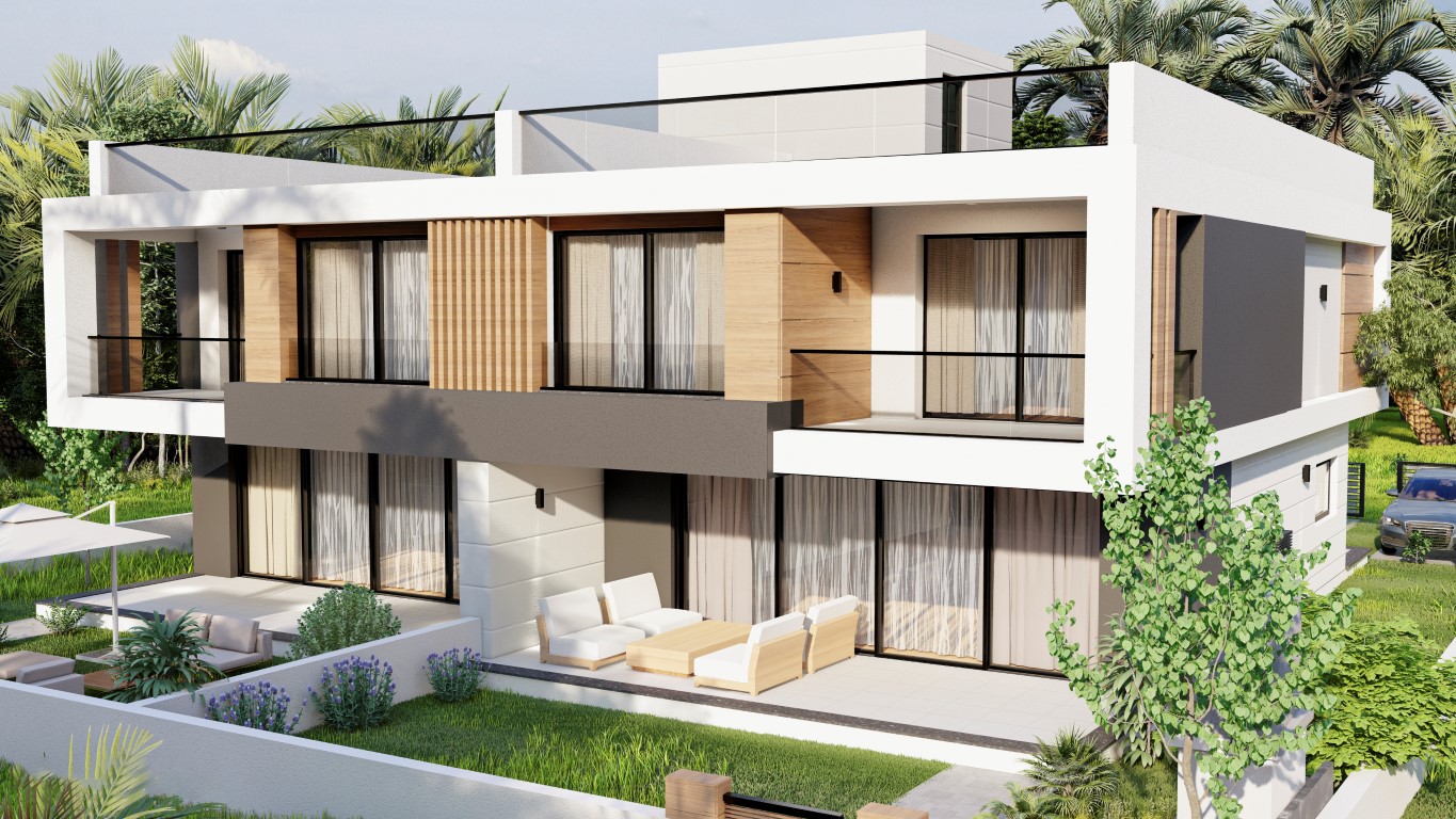 Project of a modern residential complex in Northern Cyprus in the area of Famagusta, apartment layout 1+1, 2+1 - Фото 10