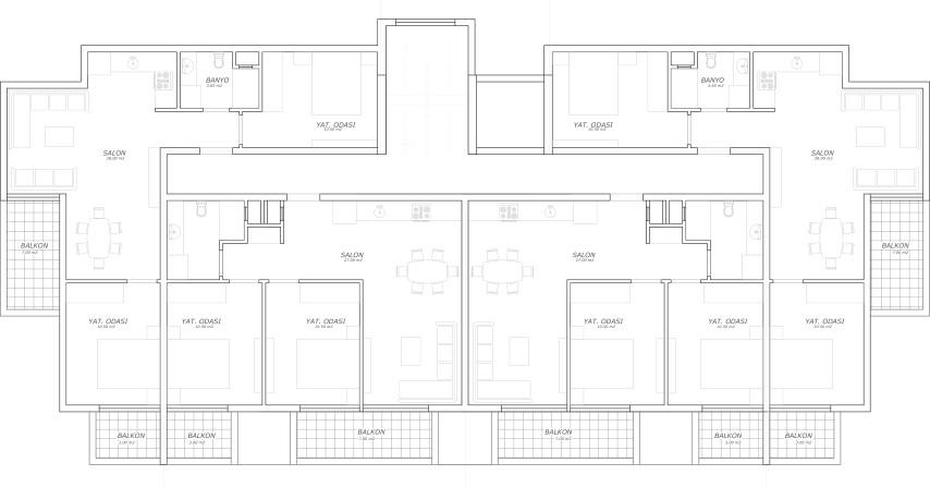 New modern complex in the center of Alanya, 1+1 and 2+1 apartments - Фото 12